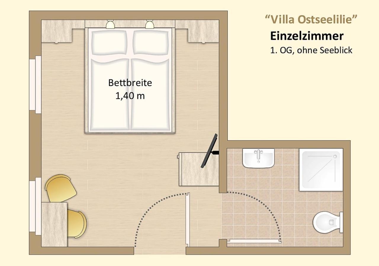 Ferienzimmer In Der Villa Ostseelilie Sassnitz Luaran gambar